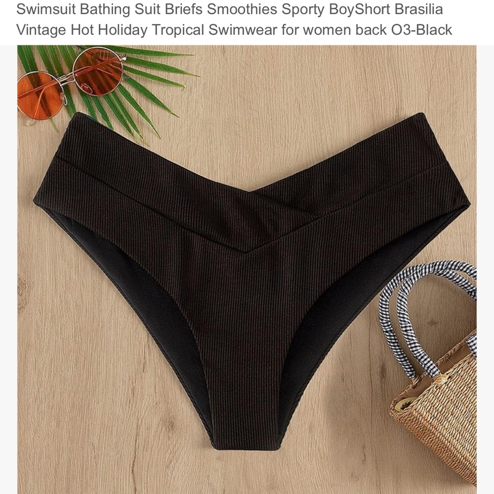 Black Swim Briefs for Women